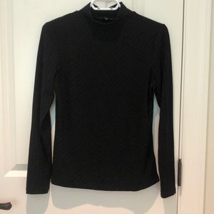 Black Mockneck Longsleeve Top